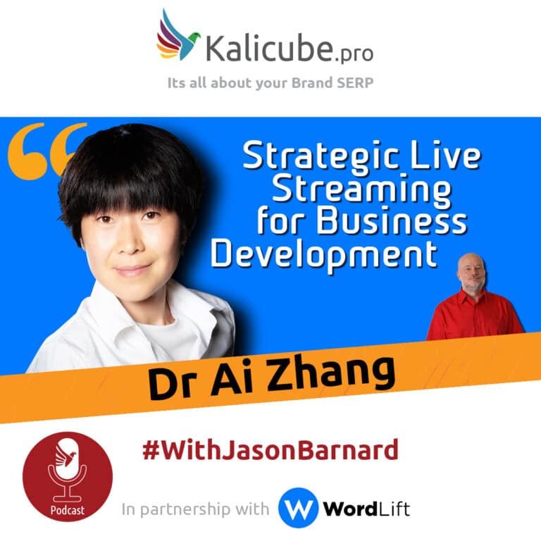 Dr Ai Zhang with Jason Barnard Wordlift