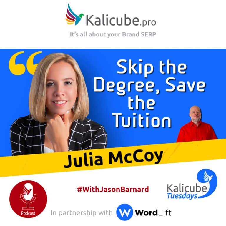 Julia McCoy with Jason Barnard